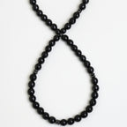 Tourmaline Shield Necklace 8mm Faceted AAA Black Tourmaline Hematite 925 Silver