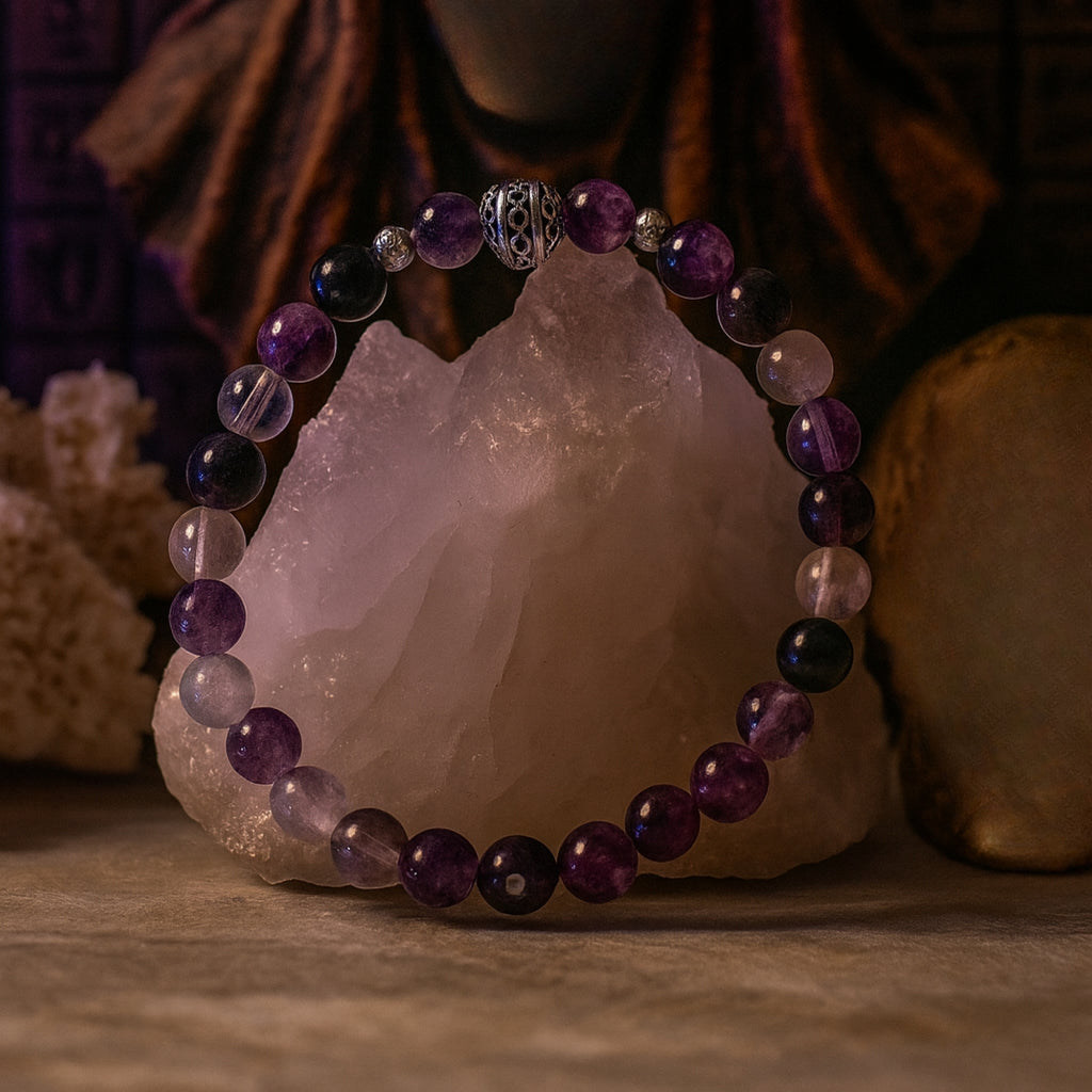 Fluorite Crystal Bracelet | 6mm Natural Fluorite Beads