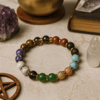 Freedom Core Bracelet 8mm Howlite Smoky Quartz Sodalite Jade Sunstone Turquoise Red Jasper Tiger Eye Lava Hematite