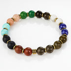 Freedom Core Bracelet 8mm Howlite Smoky Quartz Sodalite Jade Sunstone Turquoise Red Jasper Tiger Eye Lava Hematite