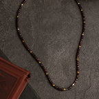 Garnet Cube Cut Necklace 2mm