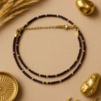 Garnet Cube Cut Necklace 2mm