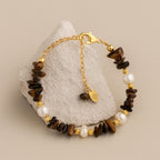 Tiger Eye & Pearl Bracelet