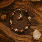 Tiger Eye & Pearl Bracelet