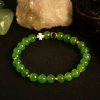 Aventurine Clover Bracelet 6 mm Golden Luck