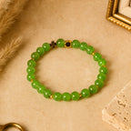 Aventurine Clover Bracelet 6 mm Golden Luck