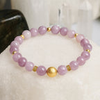 Kunzite Bracelet | 8 mm Round Gemstones | Aelphira | Love • Serenity • Heart Awakening