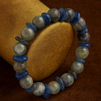Labradorite Kyanite 10 mm Bracelet - Handcrafted Crystal Jewelry Gift