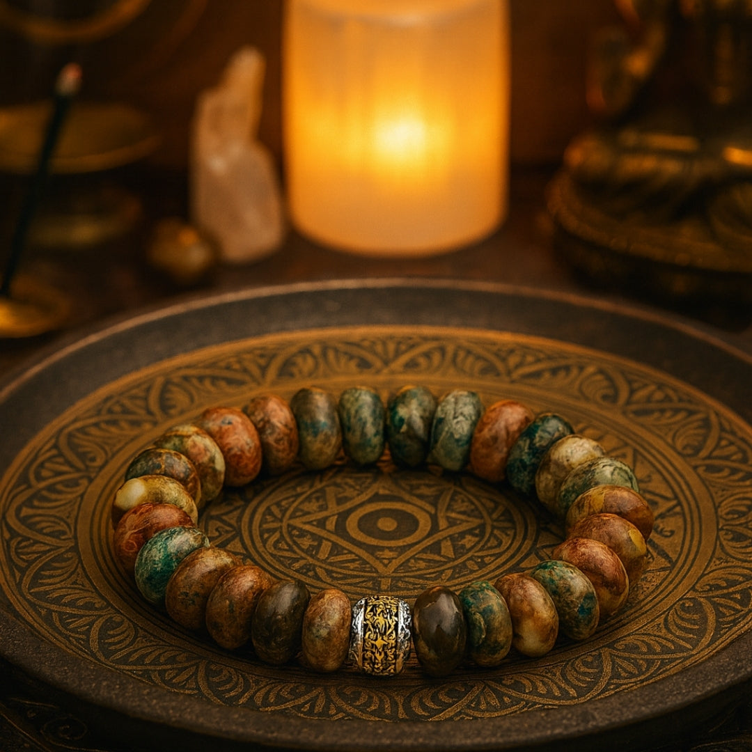 Jasper Bracelet 12mm Rondelle | Grounding Balance Crystal Jewelry