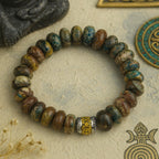 Jasper Bracelet 12mm Rondelle | Atlantean Echo | Grounding • Balance • Ancestral Memory