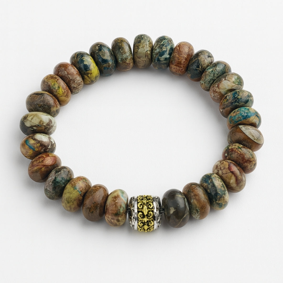 Jasper Bracelet 12mm Rondelle | Grounding Balance Crystal Jewelry