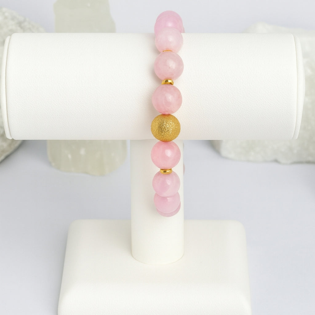 Kunzit Round Bracelet |8 mm Kunzit Healing Crystal Jewelry