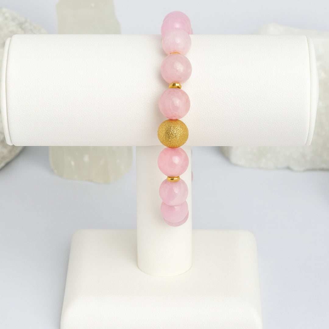 Kunzit Round Bracelet |8 mm Kunzit Healing Crystal Jewelry