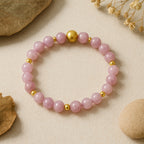 Kunzite Bracelet | 8 mm Round Gemstones | Aelphira | Love • Serenity • Heart Awakening