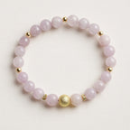 Kunzite Bracelet | 8 mm Round Gemstones | Aelphira | Love • Serenity • Heart Awakening
