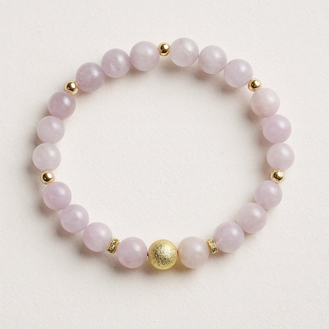 Kunzit Round Bracelet |8 mm Kunzit Healing Crystal Jewelry