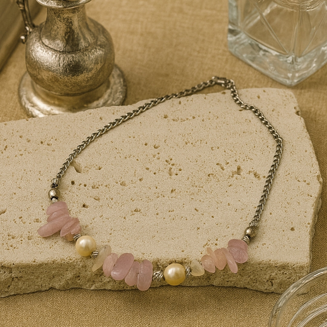 Kunzite Pearl Necklace