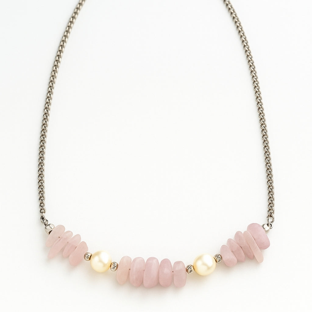 Kunzite Pearl Necklace