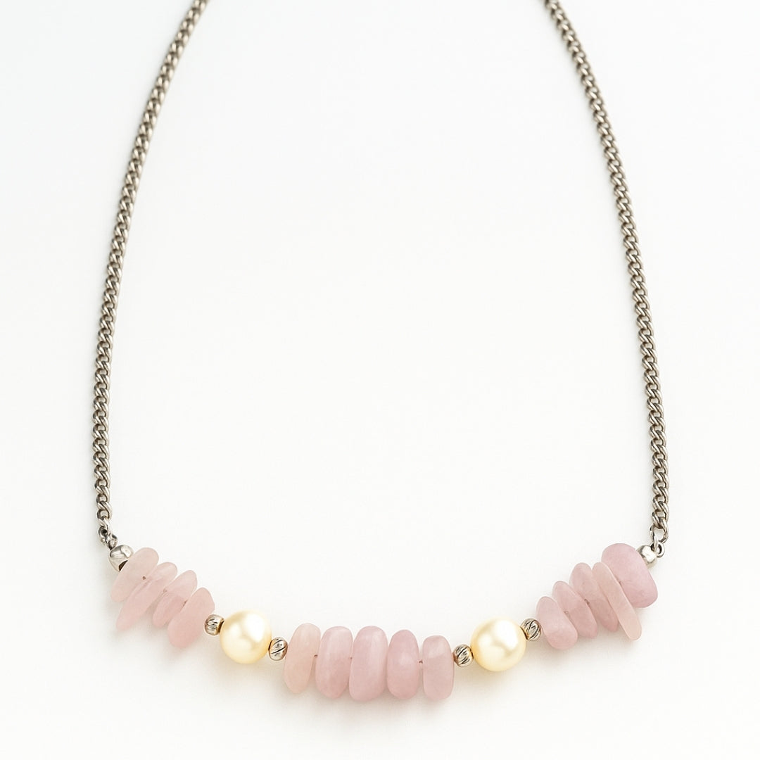 Kunzite Pearl Necklace