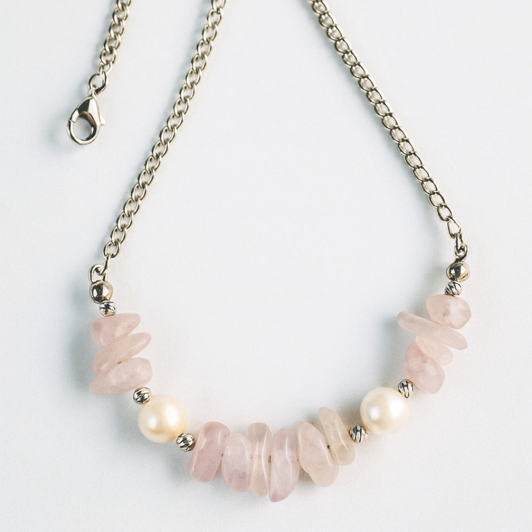Kunzite Pearl Necklace
