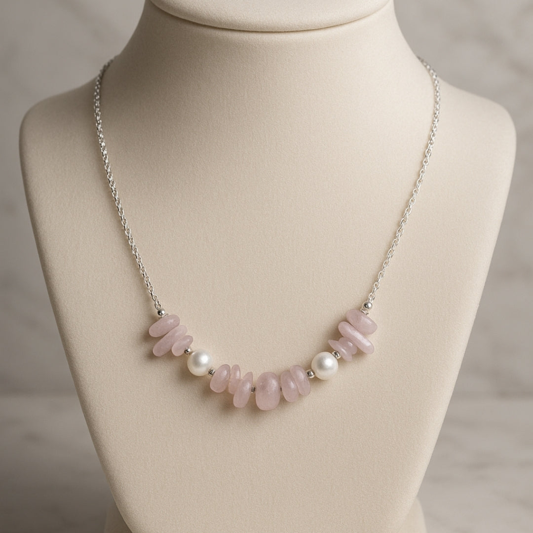 Kunzite Pearl Necklace