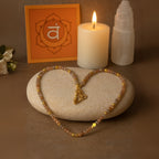 Strawberry Quartz Necklace 3mm Faceted Beads | Golden Clover Talisman Jewelry