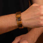 Tiger Eye Aegis Bracelet | Premium 16x24 mm Tiger Eye Jewelry