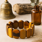 Tiger Eye Aegis Bracelet | Premium 16x24 mm Tiger Eye Jewelry
