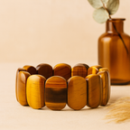 Tiger Eye Aegis Bracelet | Premium 16x24 mm Tiger Eye Jewelry