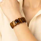 Tiger Eye Aegis Bracelet | Premium 16x24 mm Tiger Eye Jewelry