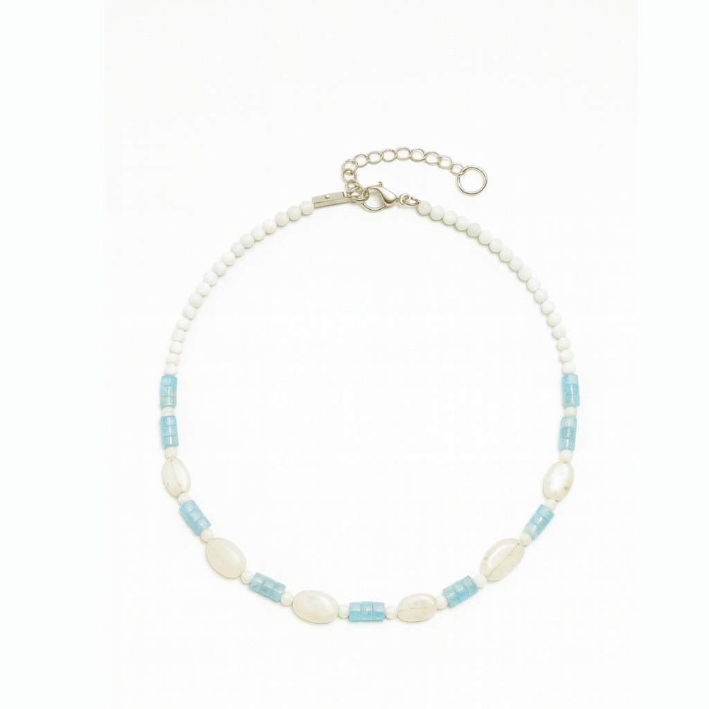 Moonstone Aquamarine Necklace Emotional Balance Intuition Calm Energy Healing Crystal Jewelry Lunar Harmony Talisman Handmade Gift for Her