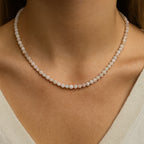 Morganite Radiance Necklace | 5mm Faceted Morganite | Gold Accents