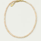 Morganite Radiance Necklace | 5mm Faceted Morganite | Gold Accents