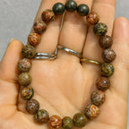 Pink Ocean Jasper Pyrite Bracelet 8mm Gemstone Beads