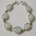 Rainbow Moonstone 925 Silver Bracelet