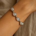 Rainbow Moonstone 925 Silver Bracelet