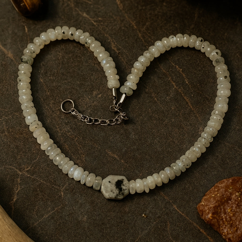 Rainbow Moonstone Necklace