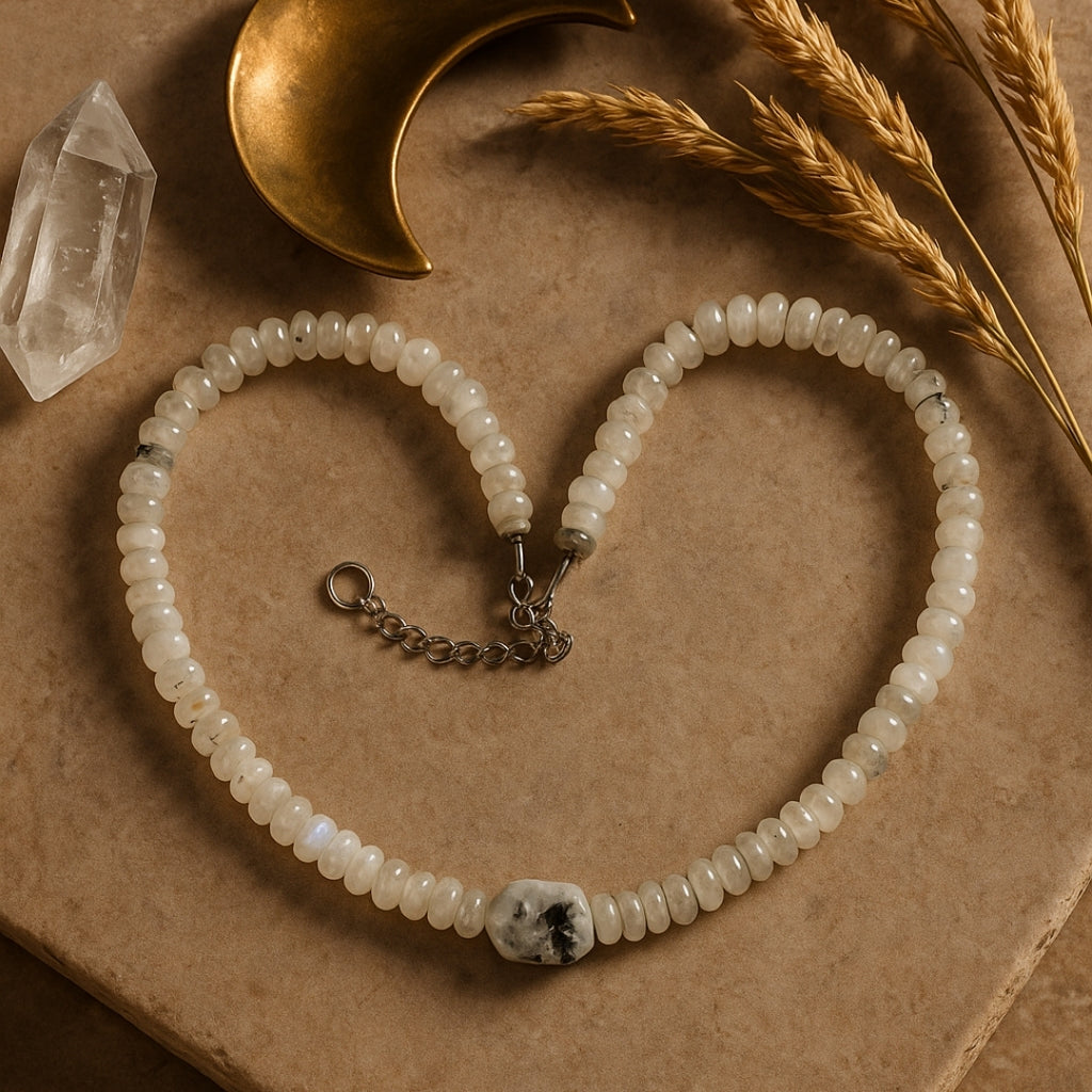 Rainbow Moonstone Necklace