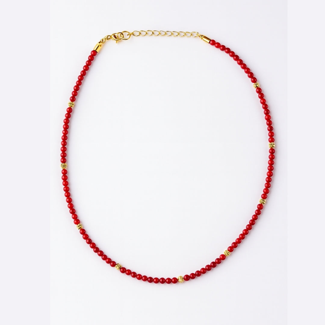 Red Coral Necklace 4 mm | Shakti-Ra Talisman