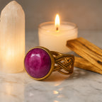 Codex of Fireheart Ruby Copper Ring