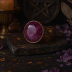 Codex of Fireheart Ruby Copper Ring