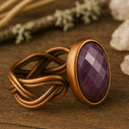 Codex of Fireheart Ruby Copper Ring