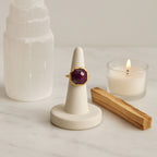 Ruby Ring Natural Ruby Gold Plated Brass Adjustable Jewelry