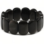 Silver Obsidian Bracelet | 16x24mm Premium Cut