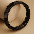 Obsidian Core Bracelet | 12x12 mm Pyramid Cut Stones