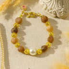 Rosé Grace Strawberry Quartz Freshwater Pearl Bracelet