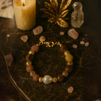 Rosé Grace Strawberry Quartz Freshwater Pearl Bracelet