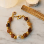 Rosé Grace Strawberry Quartz Freshwater Pearl Bracelet