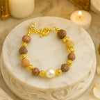 Rosé Grace Strawberry Quartz Freshwater Pearl Bracelet