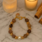 Rosé Grace Strawberry Quartz Freshwater Pearl Bracelet